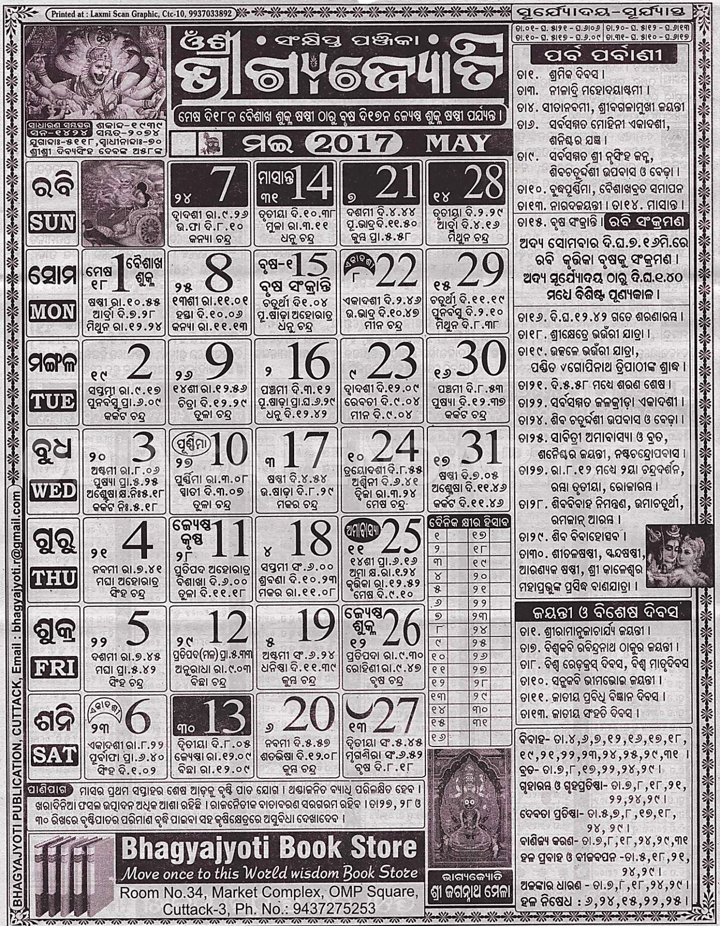 Bhagyajyoti May 2017 Image