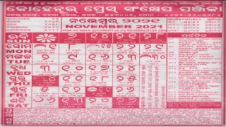 kohinoor calendar november 2021