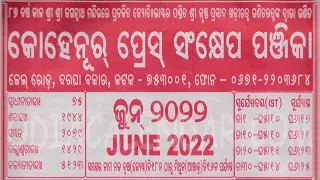 kohinoor calendar june 2022