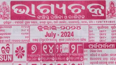 Bhagyachakra Calendar July 2024